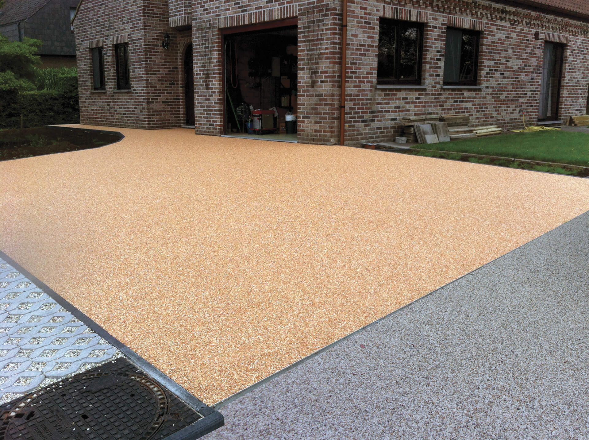 allée de garage en résine — réalisation Inspiration Résine