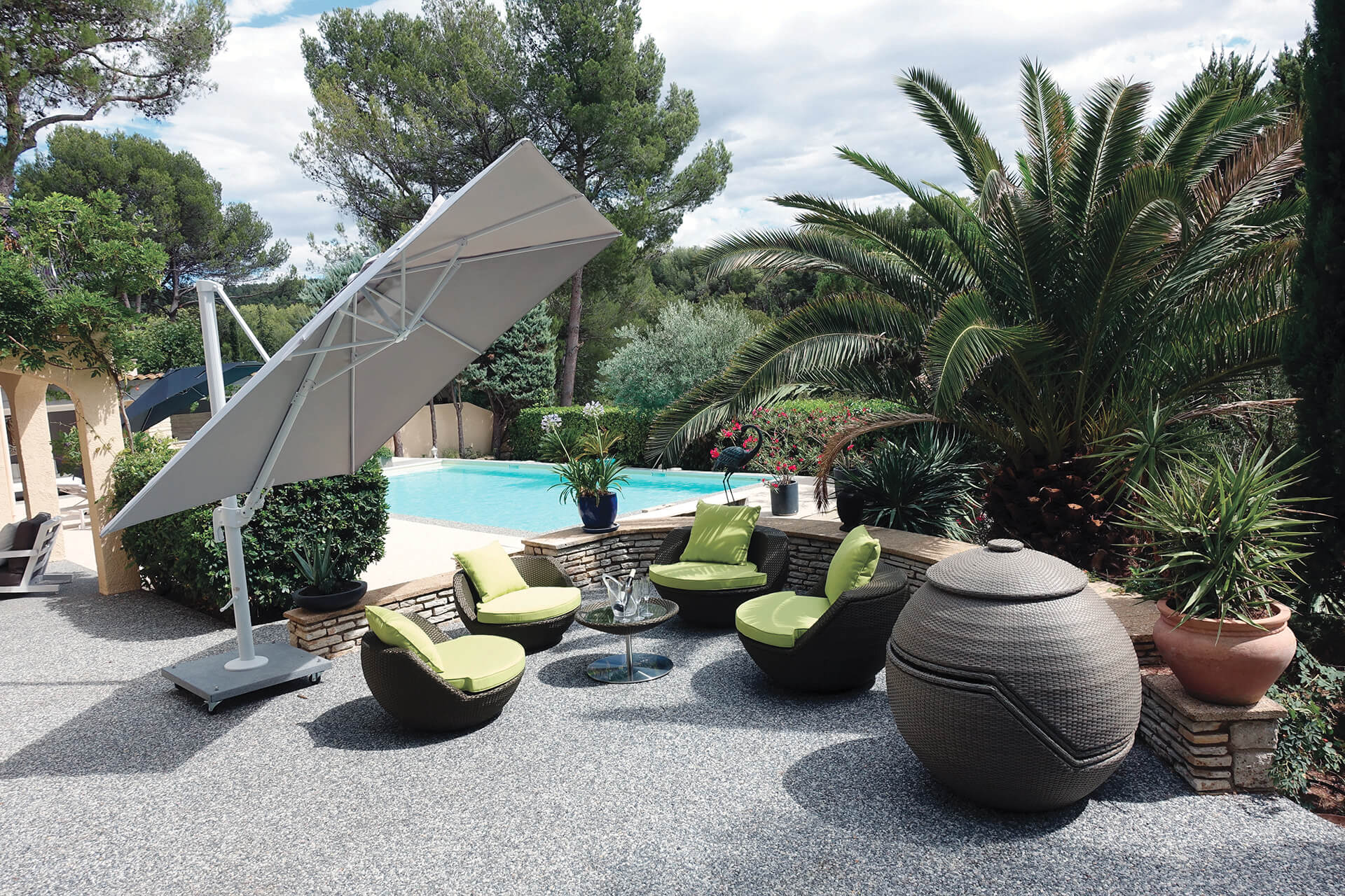 Réalisation terrasse en résine - agrégats de marbre naturels n°9-3