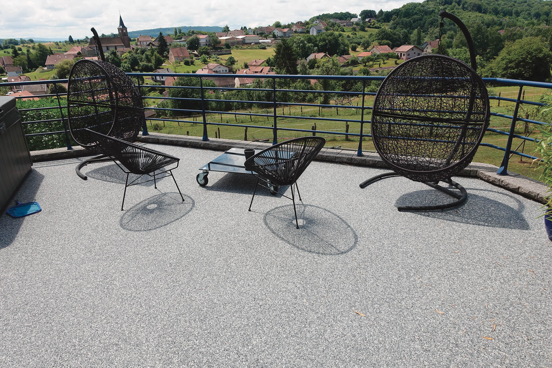 Réalisation terrasse en résine - agrégats de marbre naturels n°10-1